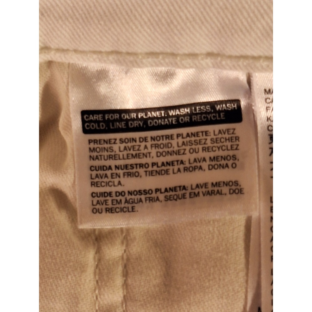 Levi Strauss Mens White Denim Cut Off Shorts Size 31 Distressed Frayed Hem - Picture 13 of 13